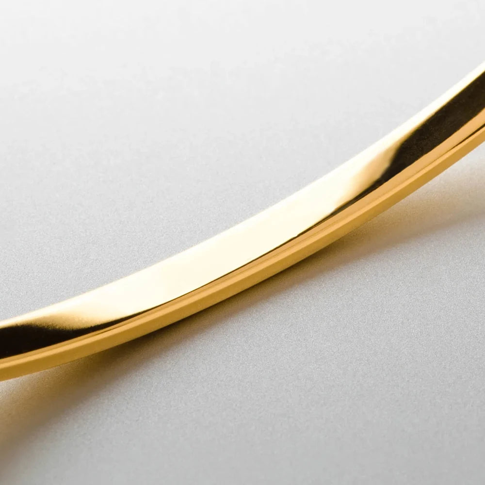 Minimalist Platinum-Plated Stainless Steel Cuff