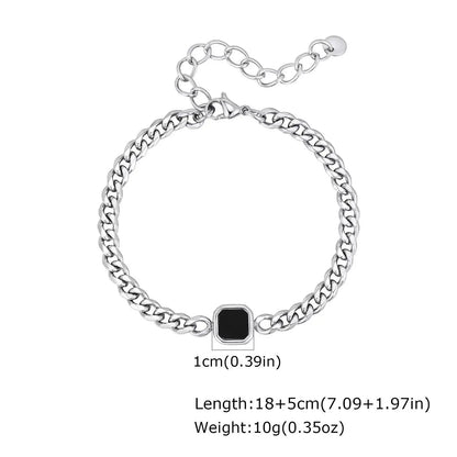 Polished Six-Sided Men's Curb Bracelet