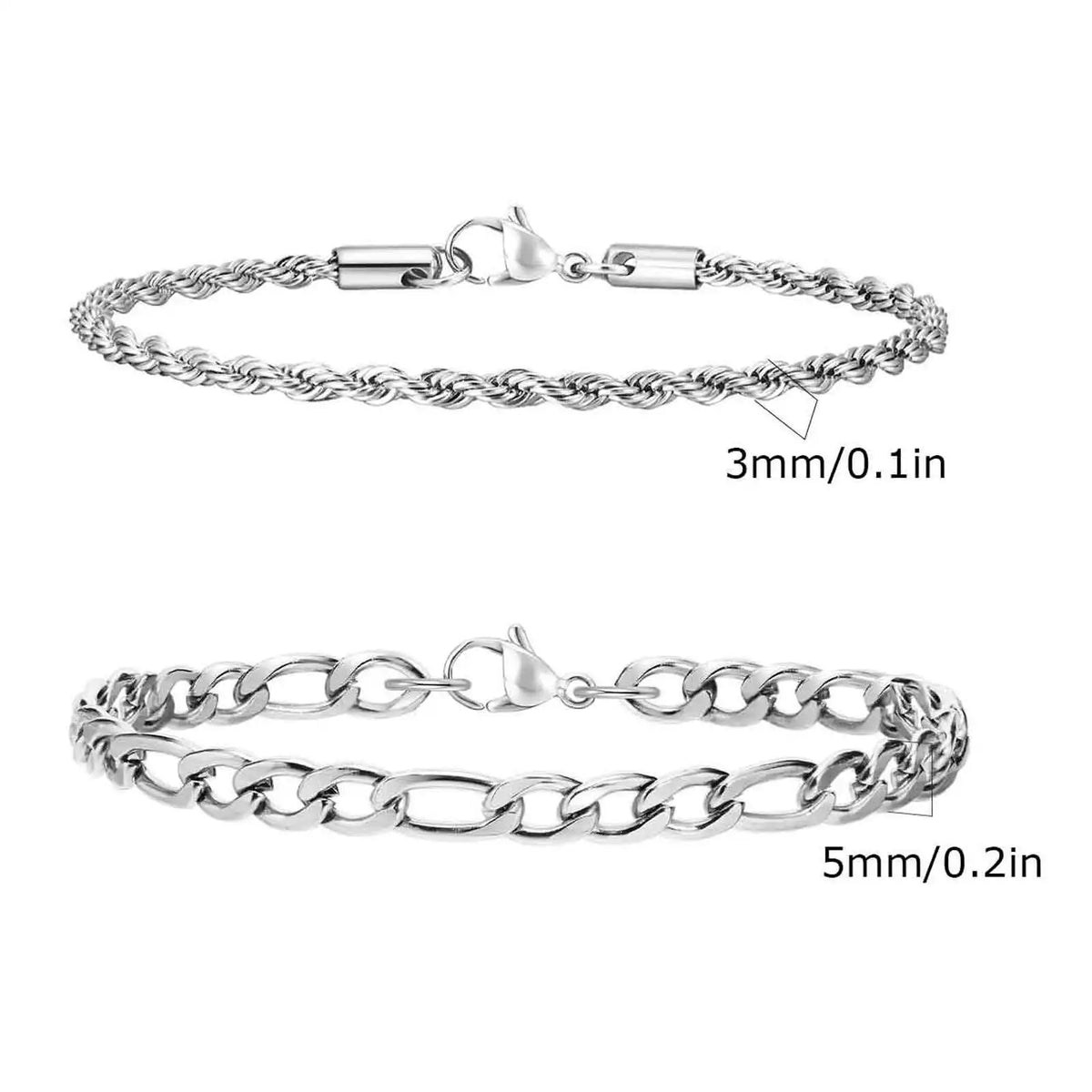 Essential Stainless Steel Chain Duo