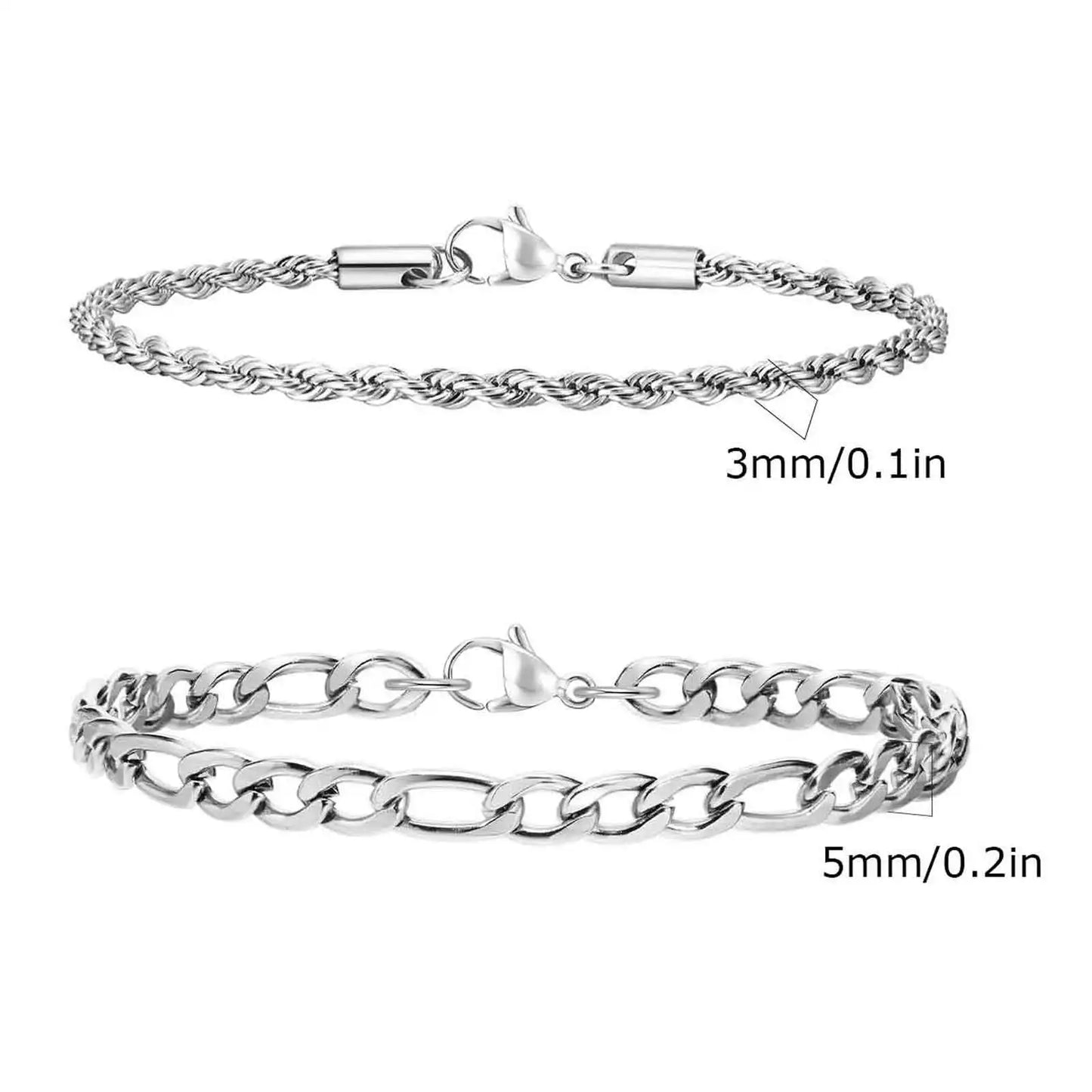 Essential Stainless Steel Chain Duo