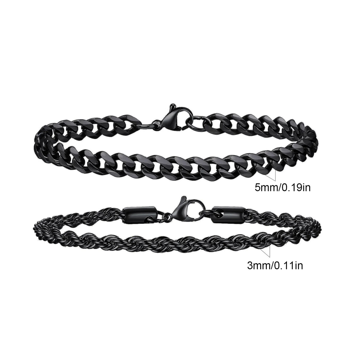 Essential Stainless Steel Chain Duo