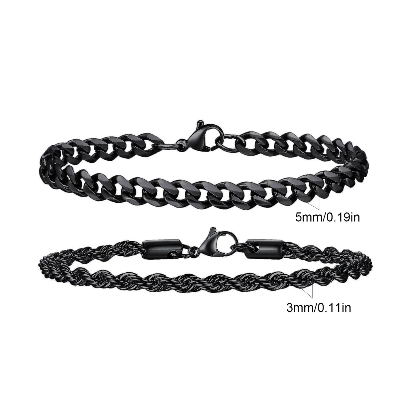 Essential Stainless Steel Chain Duo