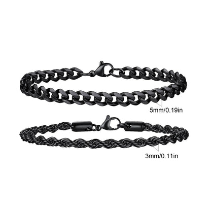 Essential Stainless Steel Chain Duo