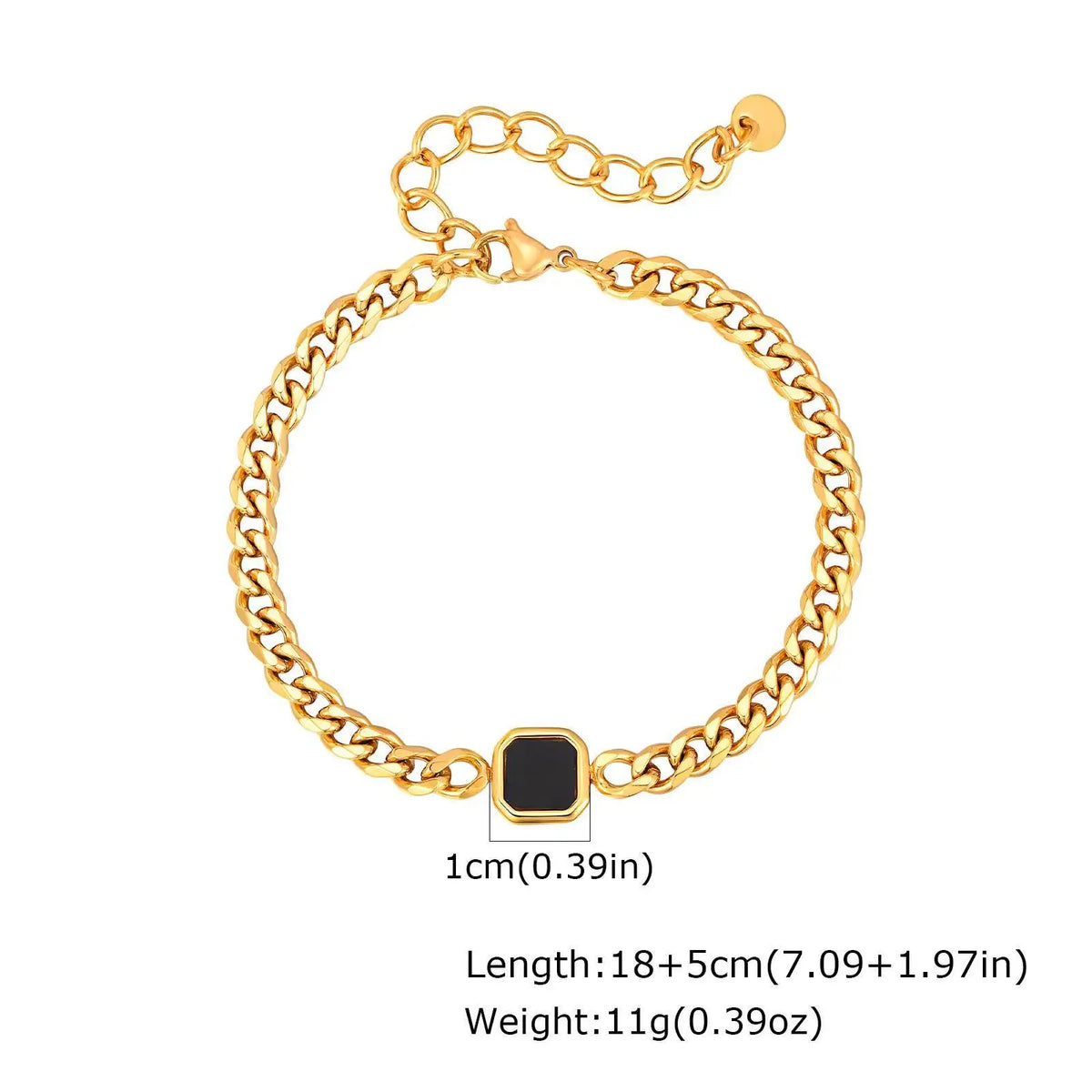 Polished Six-Sided Men's Curb Bracelet