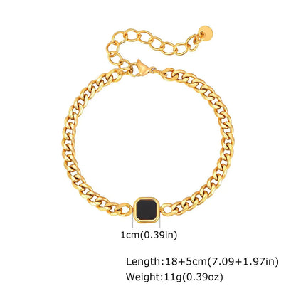 Polished Six-Sided Men's Curb Bracelet