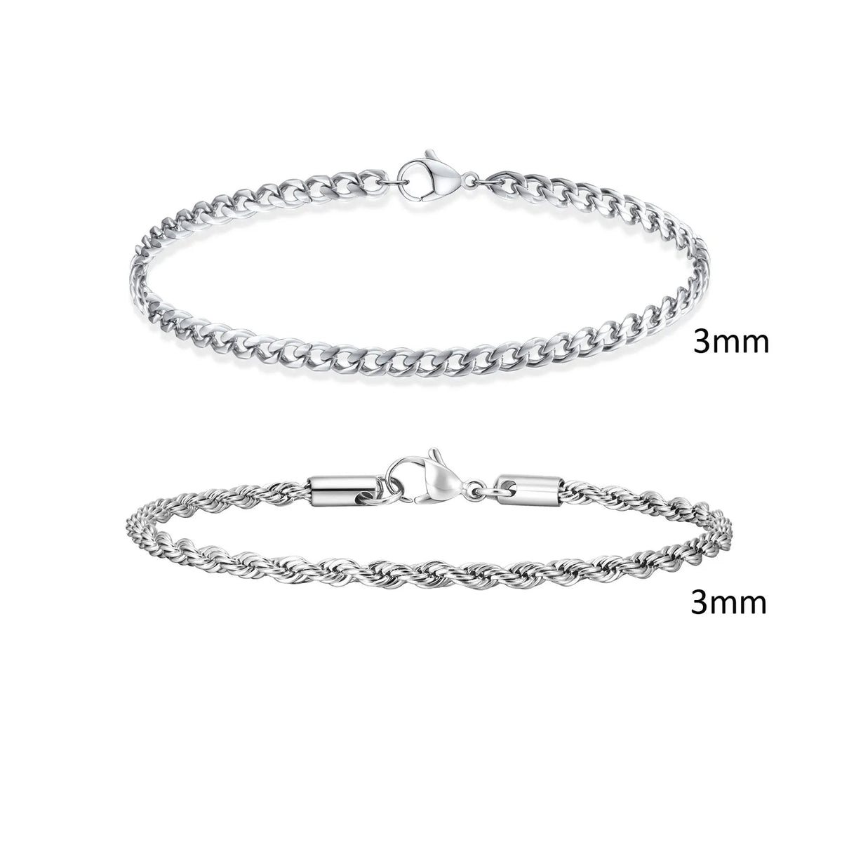 Essential Stainless Steel Chain Duo