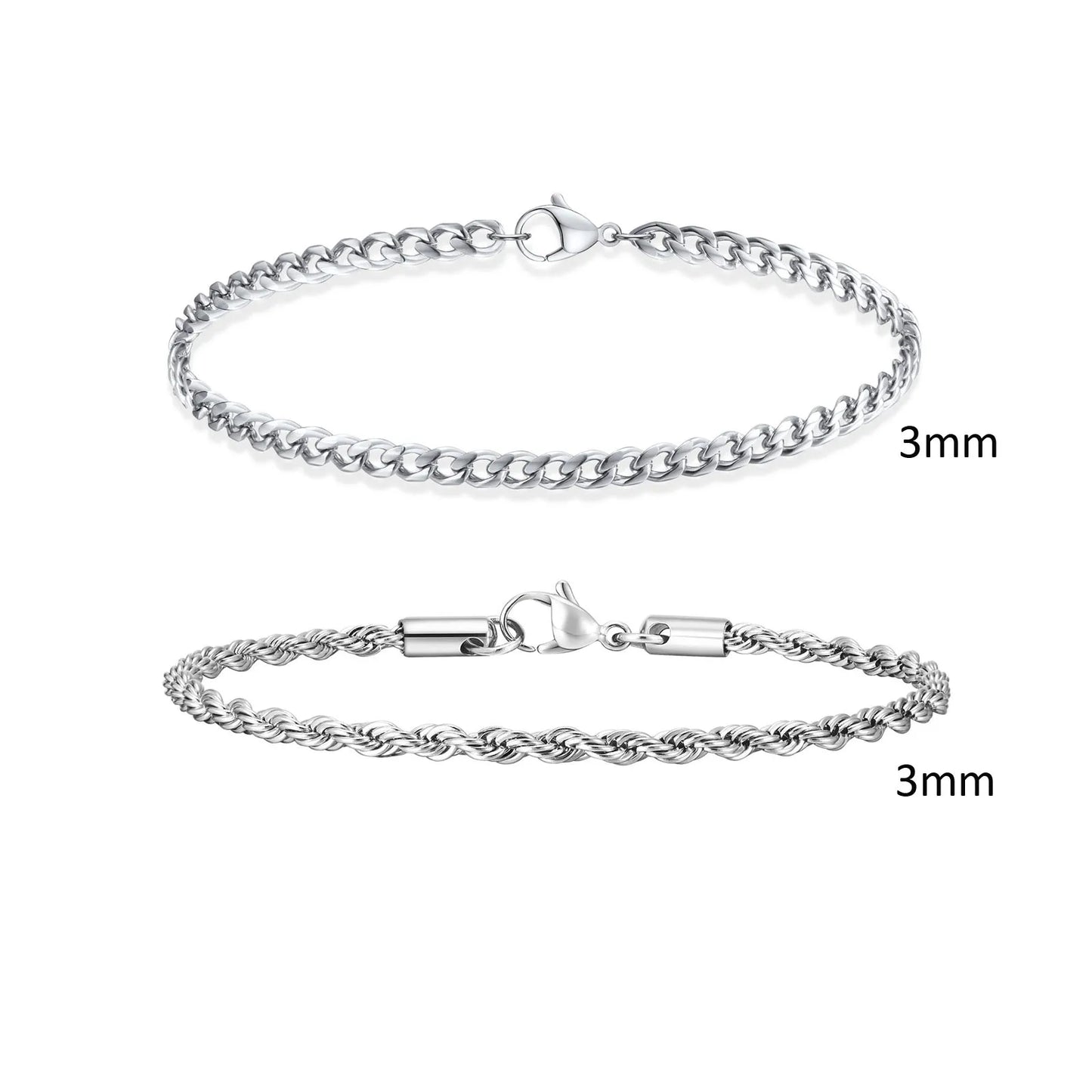 Essential Stainless Steel Chain Duo