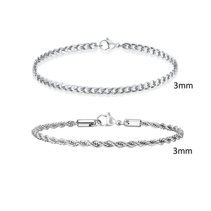 Essential Stainless Steel Chain Duo