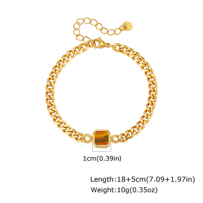 Polished Six-Sided Men's Curb Bracelet