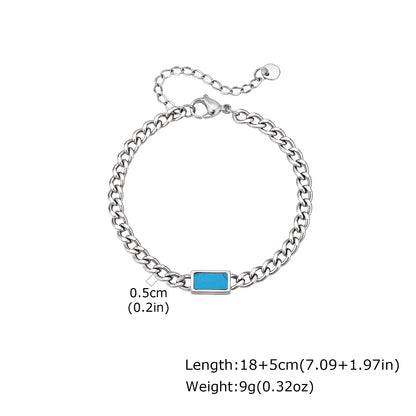 Polished Six-Sided Men's Curb Bracelet