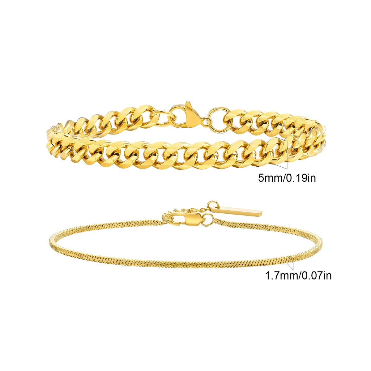 Essential Stainless Steel Chain Duo