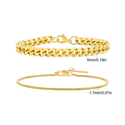 Essential Stainless Steel Chain Duo