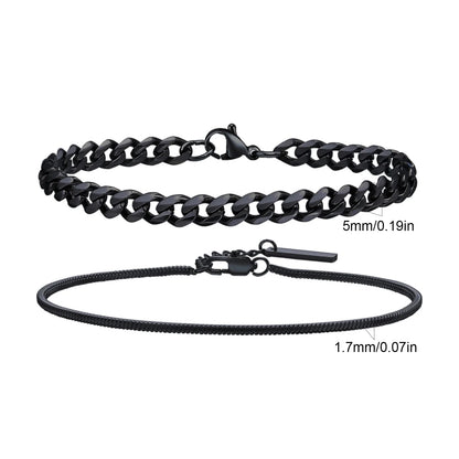 Essential Stainless Steel Chain Duo