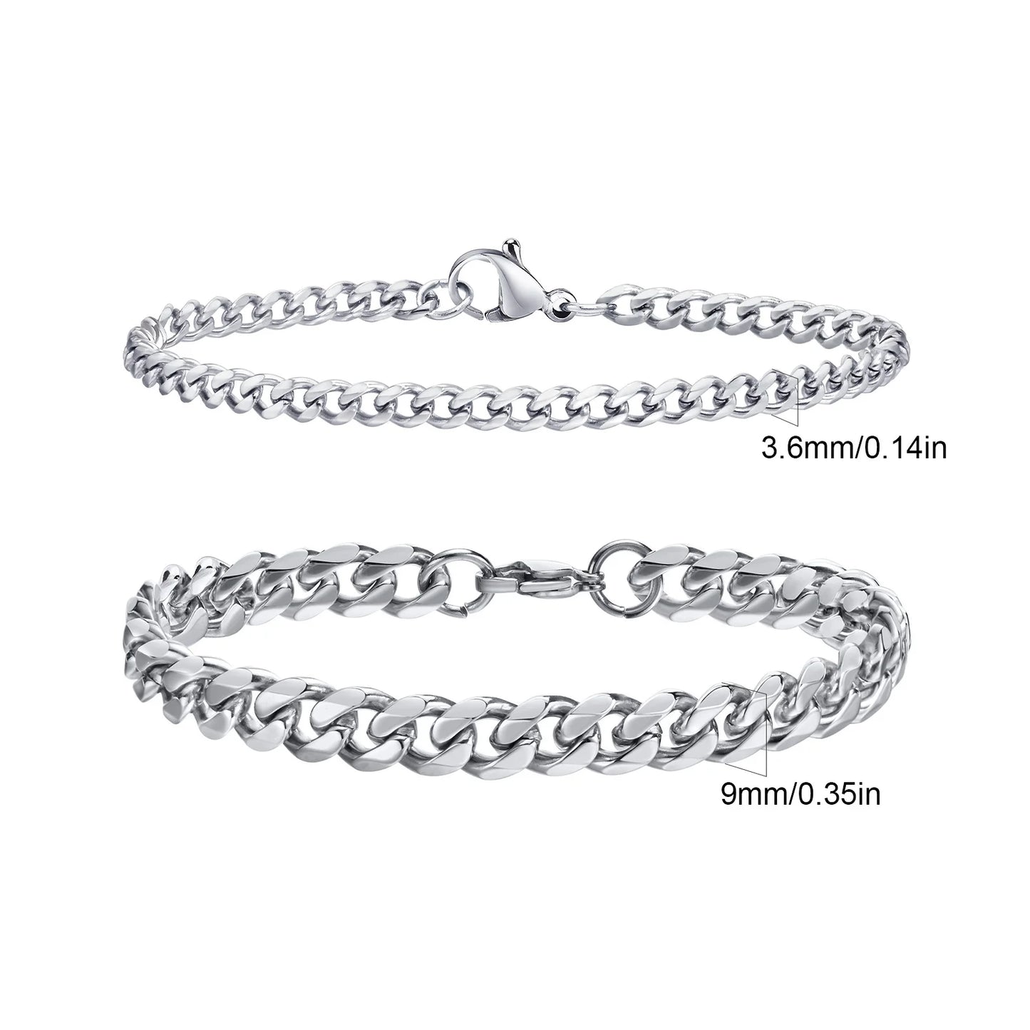Essential Stainless Steel Chain Duo