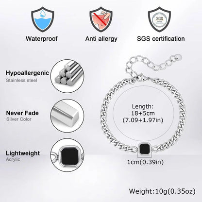 Polished Six-Sided Men's Curb Bracelet
