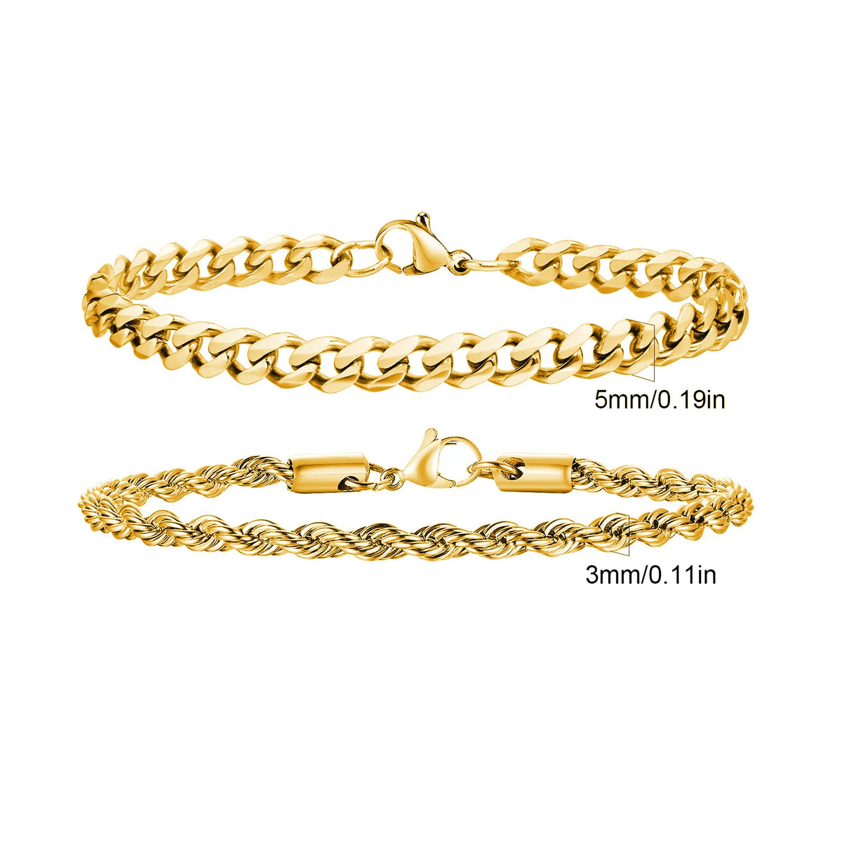 Essential Stainless Steel Chain Duo