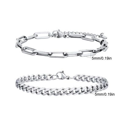 Essential Stainless Steel Chain Duo
