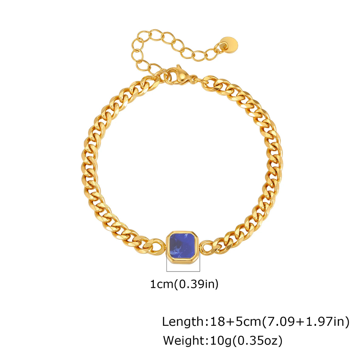 Polished Six-Sided Men's Curb Bracelet