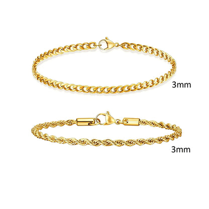 Essential Stainless Steel Chain Duo
