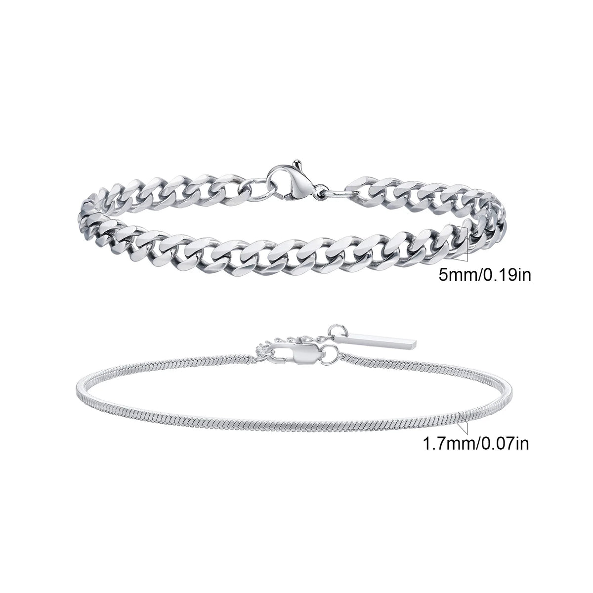 Essential Stainless Steel Chain Duo