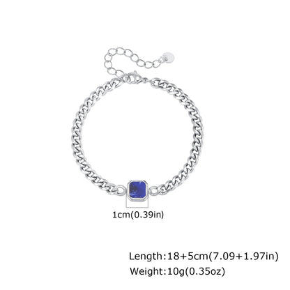 Polished Six-Sided Men's Curb Bracelet