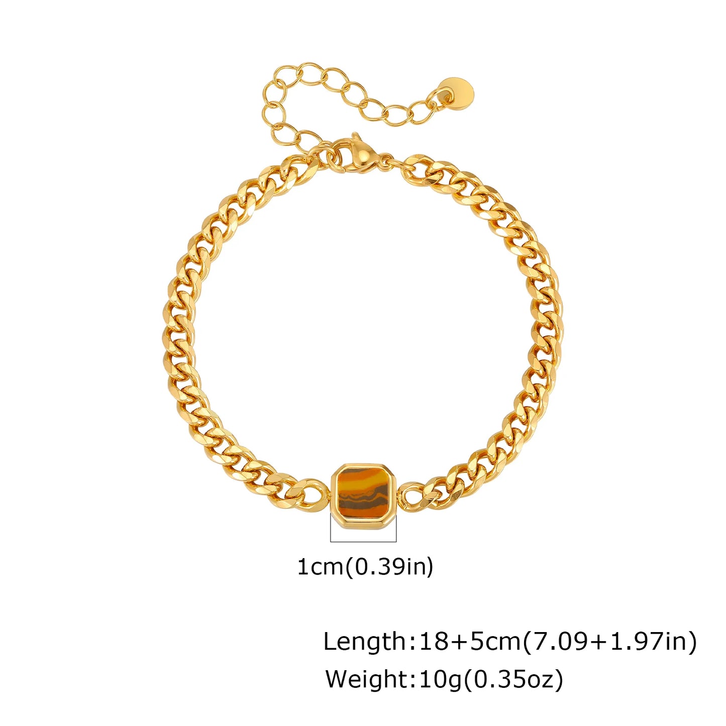 Polished Six-Sided Men's Curb Bracelet