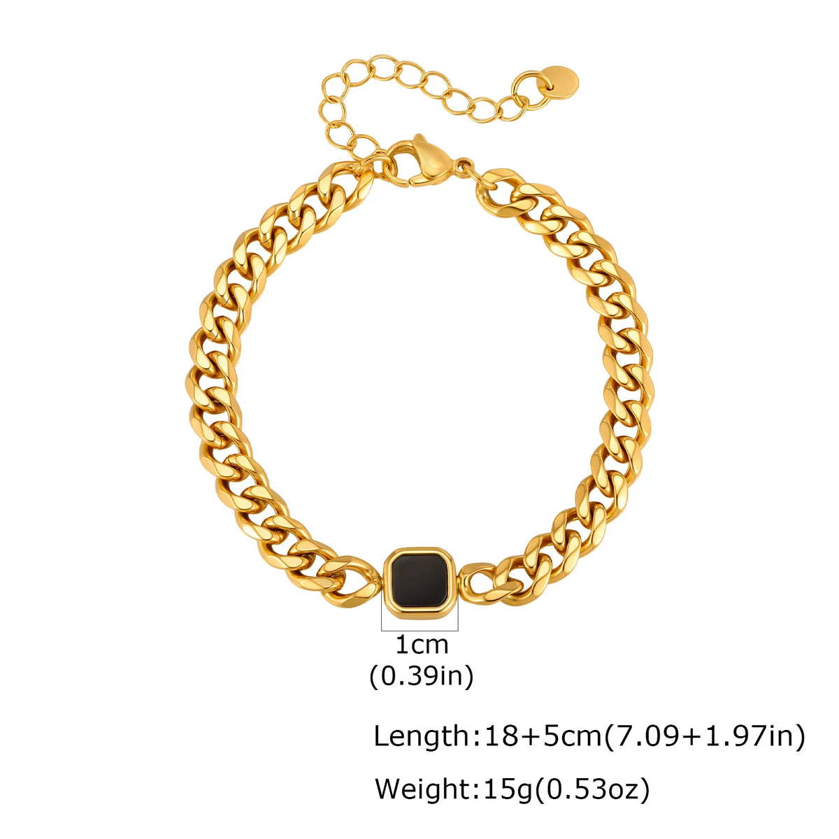 Polished Six-Sided Men's Curb Bracelet