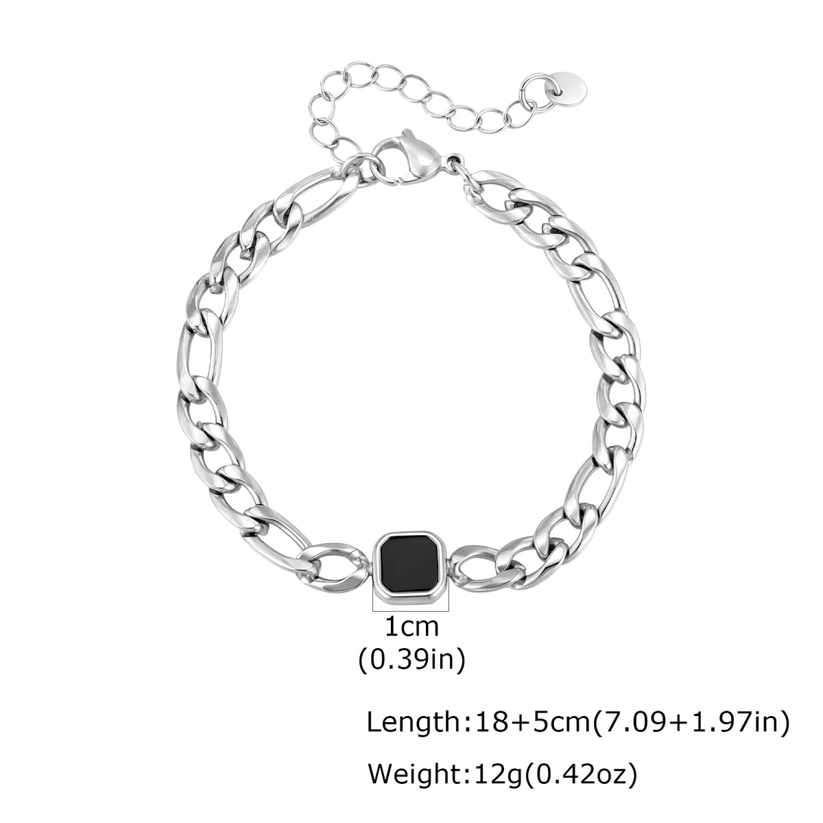 Polished Six-Sided Men's Curb Bracelet