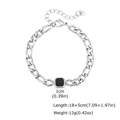 Polished Six-Sided Men's Curb Bracelet