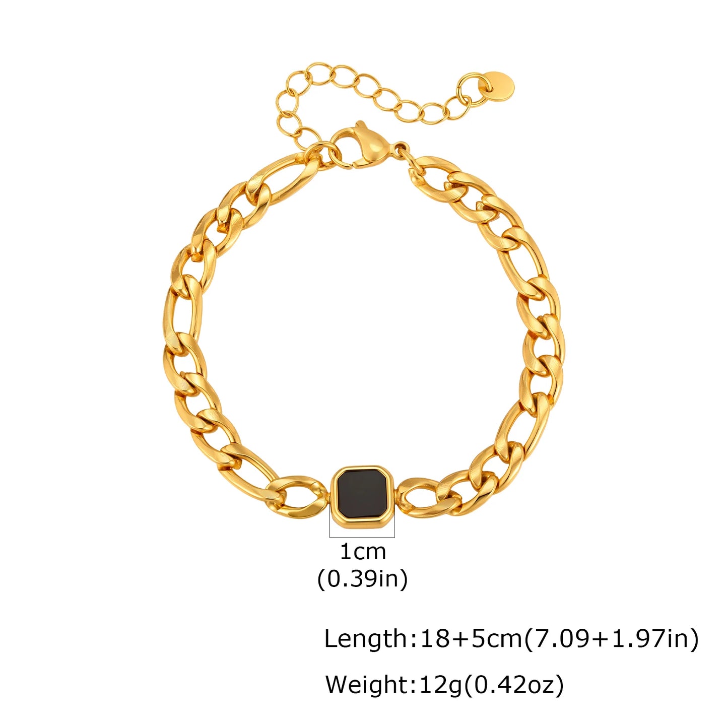 Polished Six-Sided Men's Curb Bracelet