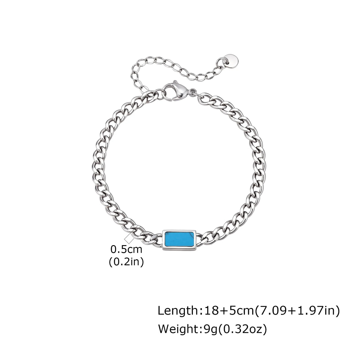 Polished Six-Sided Men's Curb Bracelet