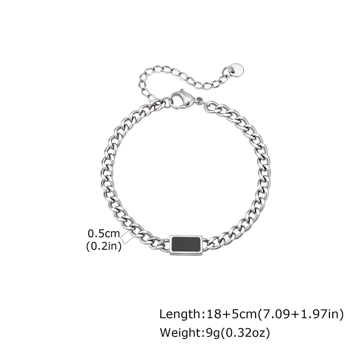 Polished Six-Sided Men's Curb Bracelet