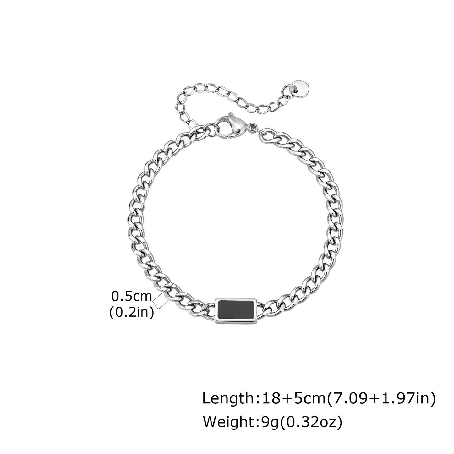 Polished Six-Sided Men's Curb Bracelet